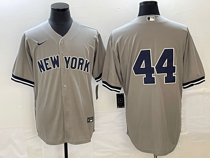 Men's Gray New York Yankees #44 Reggie Jackson Cool Base Stitched Baseball Jersey